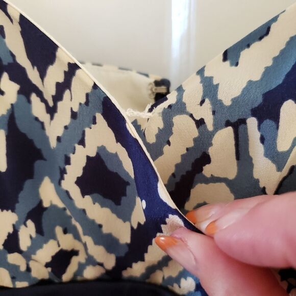 Eliza J New York Silk Sleeveless V-Neck Lined Midi Party Dress - Picture 6 of 9